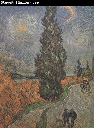 Vincent Van Gogh Roar with Cypress and Star (nn04)